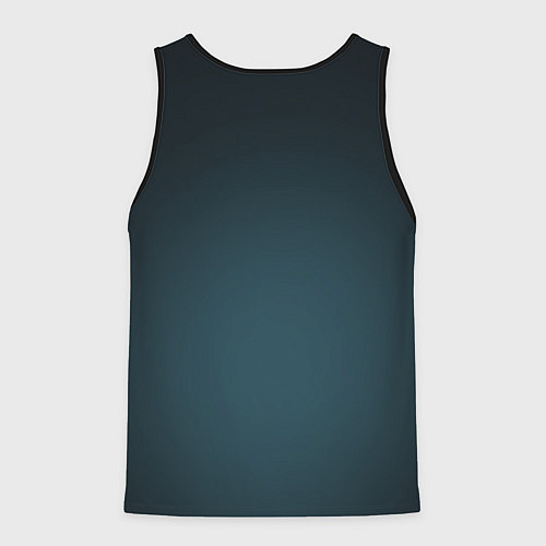 Мужская майка без рукавов Хиппи белый медведь / 3D-Черный – фото 2