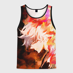 Майка-безрукавка мужская Габимару в цветном огне, цвет: 3D-черный