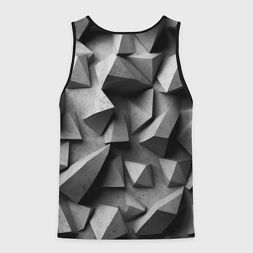 Мужская майка без рукавов Белокаменный паттерн / 3D-Черный – фото 2
