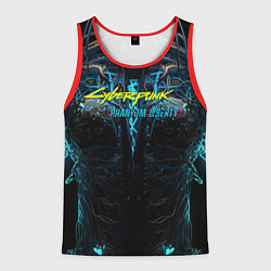 Майка-безрукавка мужская Cyberpunk 2077 phantom liberty cyborg, цвет: 3D-красный