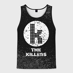 Майка-безрукавка мужская The Killers с потертостями на темном фоне, цвет: 3D-черный