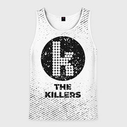 Майка-безрукавка мужская The Killers с потертостями на светлом фоне, цвет: 3D-белый