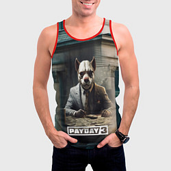 Майка-безрукавка мужская Payday 3 dog, цвет: 3D-красный — фото 2