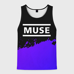 Майка-безрукавка мужская Muse purple grunge, цвет: 3D-черный