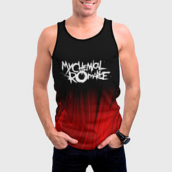 Майка-безрукавка мужская My Chemical Romance red plasma, цвет: 3D-черный — фото 2