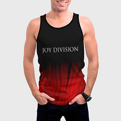 Майка-безрукавка мужская Joy Division red plasma, цвет: 3D-черный — фото 2