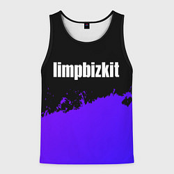 Майка-безрукавка мужская Limp Bizkit purple grunge, цвет: 3D-черный