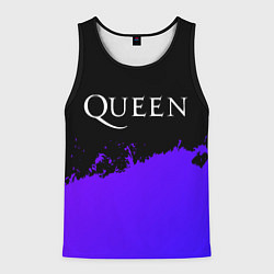 Майка-безрукавка мужская Queen purple grunge, цвет: 3D-черный