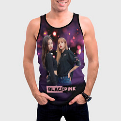 Майка-безрукавка мужская Blackpink purple, цвет: 3D-черный — фото 2