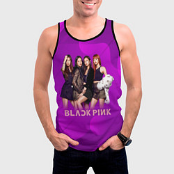 Майка-безрукавка мужская K-pop Blackpink girls, цвет: 3D-черный — фото 2