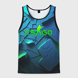 Мужская майка без рукавов CS GO blue green style