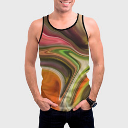 Майка-безрукавка мужская Waves colors, цвет: 3D-черный — фото 2