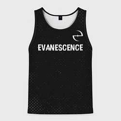 Майка-безрукавка мужская Evanescence glitch на темном фоне: символ сверху, цвет: 3D-черный