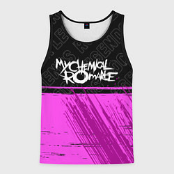 Майка-безрукавка мужская My Chemical Romance rock legends: символ сверху, цвет: 3D-черный