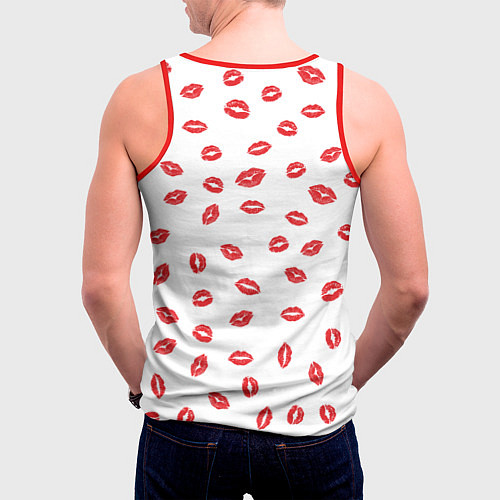 Мужская майка без рукавов Kiss / 3D-Красный – фото 4