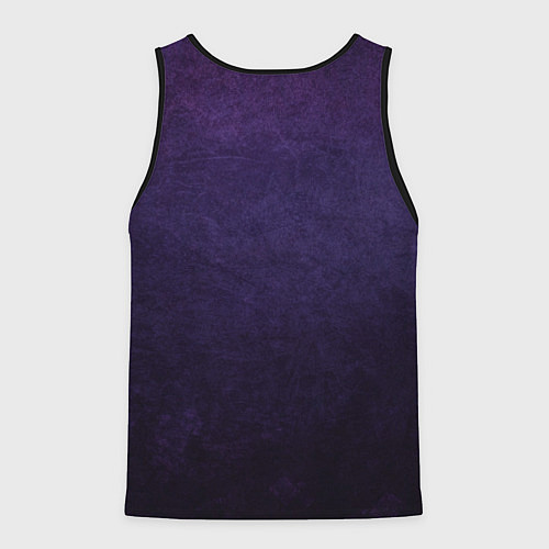 Мужская майка без рукавов Фиолетово-черный градиент / 3D-Черный – фото 2