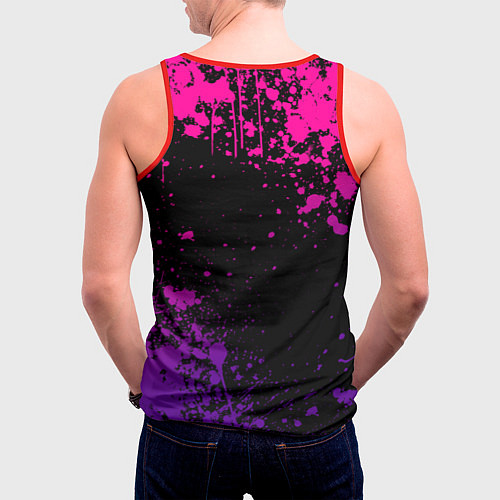Мужская майка без рукавов Jo Jo - Королева убийца cool cat / 3D-Красный – фото 4