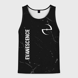Майка-безрукавка мужская Evanescence glitch на темном фоне: надпись, символ, цвет: 3D-черный