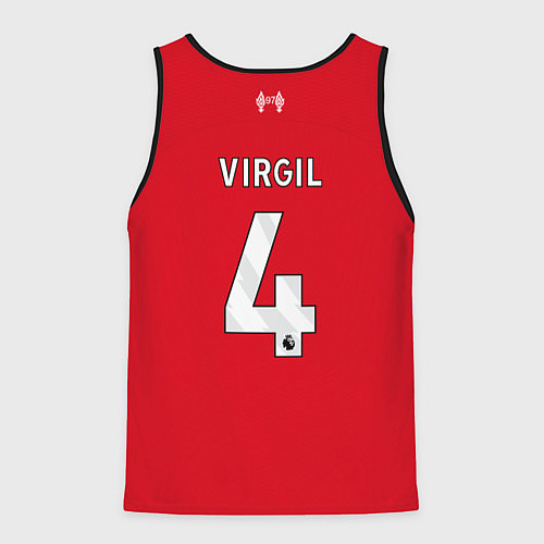 Мужская майка без рукавов Вирджил ван Дейк Ливерпуль форма 2324 домашняя / 3D-Черный – фото 2