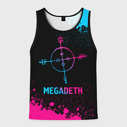 Майка-безрукавка мужская Megadeth - neon gradient, цвет: 3D-черный