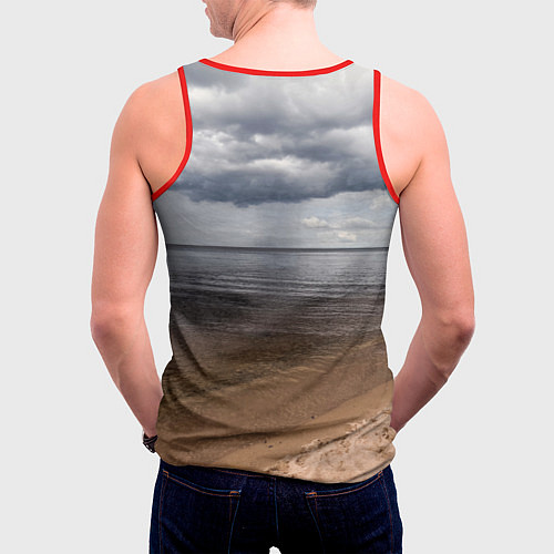 Мужская майка без рукавов Ладога / 3D-Красный – фото 4
