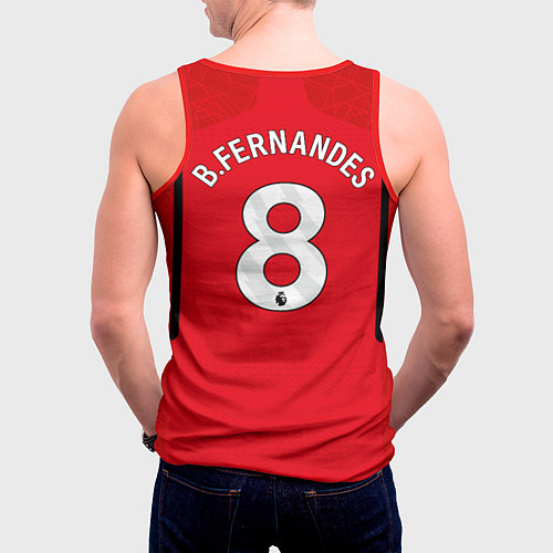 Мужская майка без рукавов Бруно Фернандеш МЮ форма 2324 домашняя / 3D-Красный – фото 4
