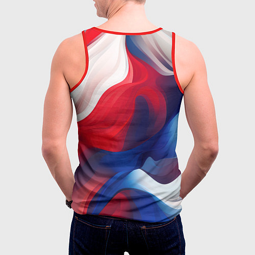 Мужская майка без рукавов Красный герб России / 3D-Красный – фото 4