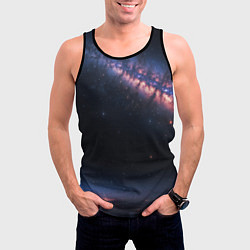 Майка-безрукавка мужская Млечный путь в звездном небе, цвет: 3D-черный — фото 2