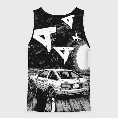 Мужская майка без рукавов Инициал Ди / 3D-Черный – фото 2