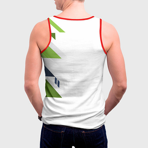 Мужская майка без рукавов Геометрическая абстракция вектор / 3D-Красный – фото 4