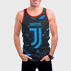 Майка-безрукавка мужская Juventus blue logo, цвет: 3D-красный — фото 2