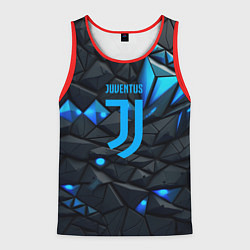 Майка-безрукавка мужская Blue logo Juventus, цвет: 3D-красный