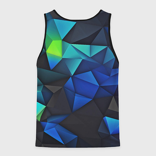 Мужская майка без рукавов CSGO blue abstract / 3D-Черный – фото 2