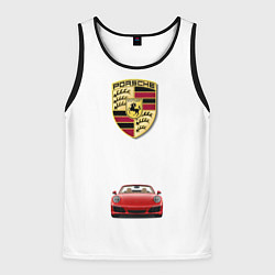 Майка-безрукавка мужская Porsche car, цвет: 3D-черный