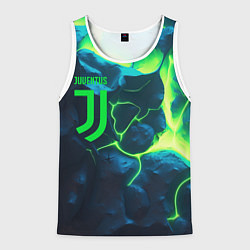 Майка-безрукавка мужская Juventus green neon, цвет: 3D-белый