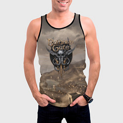 Майка-безрукавка мужская Baldurs Gate 3 Logo, цвет: 3D-черный — фото 2