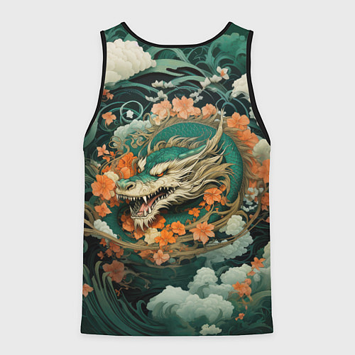 Мужская майка без рукавов Облачный дракон Irezumi / 3D-Черный – фото 2
