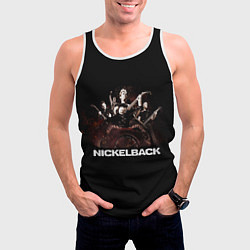 Майка-безрукавка мужская Nickelback brutal, цвет: 3D-белый — фото 2
