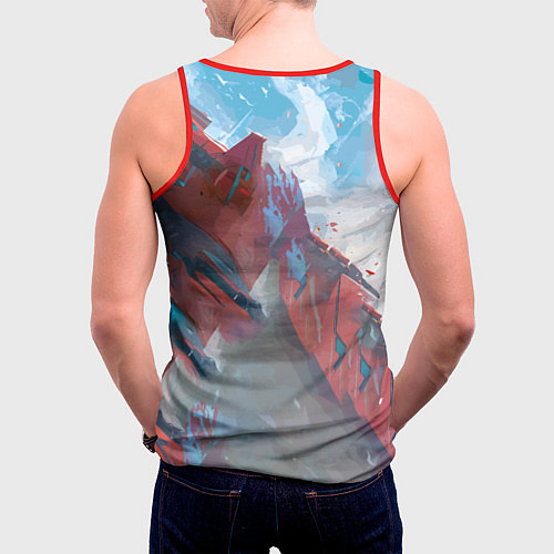Мужская майка без рукавов Аска Еванеглион / 3D-Красный – фото 4
