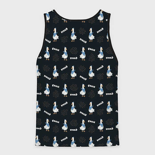Мужская майка без рукавов Гуси на темном фоне / 3D-Черный – фото 2