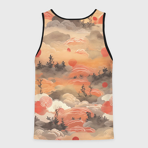 Мужская майка без рукавов Japen pattern / 3D-Черный – фото 2