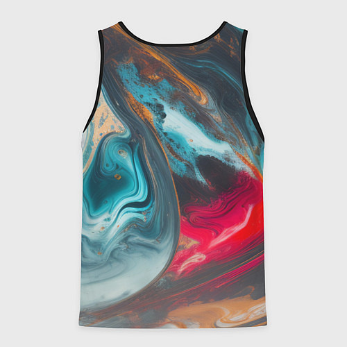 Мужская майка без рукавов Палитра масло / 3D-Черный – фото 2