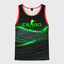 Мужская майка без рукавов CSGO neon green logo