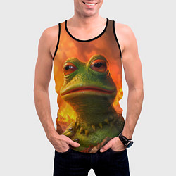 Майка-безрукавка мужская Пепе в огне, цвет: 3D-черный — фото 2