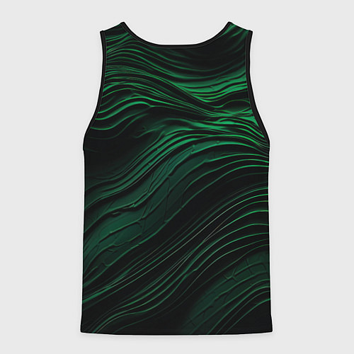 Мужская майка без рукавов Dark green texture / 3D-Черный – фото 2