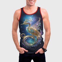 Майка-безрукавка мужская Сверкающая птица удачи, цвет: 3D-красный — фото 2