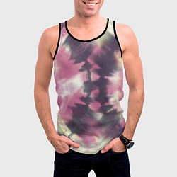 Майка-безрукавка мужская Tie-Dye дизайн, цвет: 3D-черный — фото 2