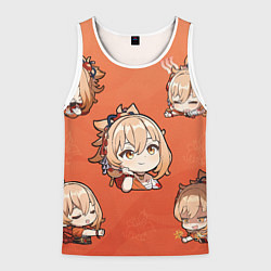 Майка-безрукавка мужская Chibi Yoimiya Genshin Impact, цвет: 3D-белый
