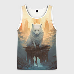 Майка-безрукавка мужская Великий волк Сиф, цвет: 3D-белый
