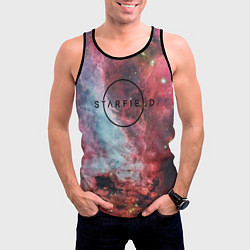 Майка-безрукавка мужская Starfield лого космос, цвет: 3D-черный — фото 2